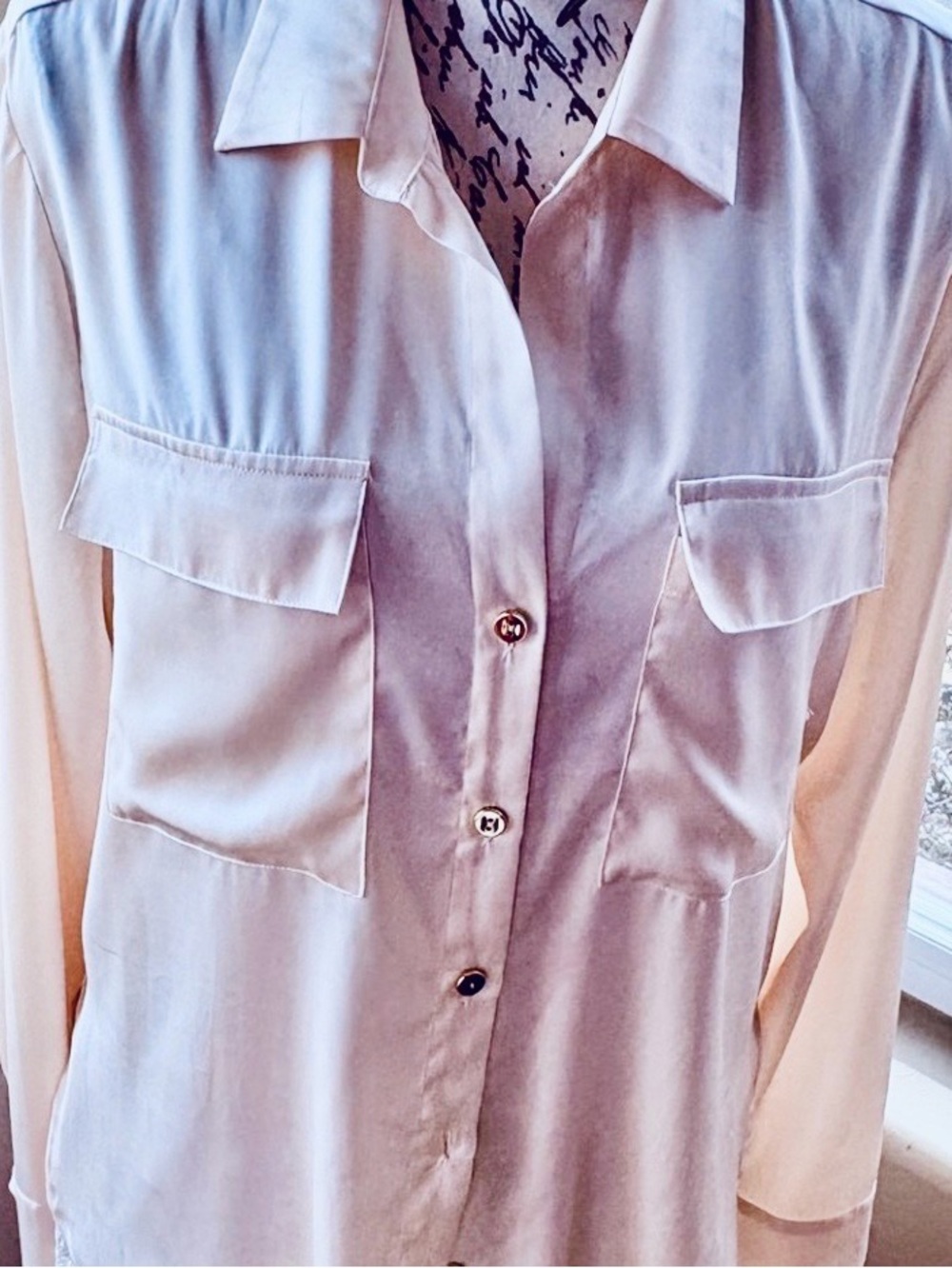 Cream Satin Blouse Nordstrom